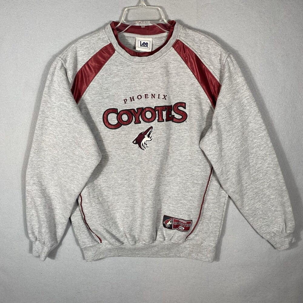 VINTAGE LEE SPORT PHOENIX COYOTES SWEATSHIRT MENS M NHL Gray Pullover Y2K